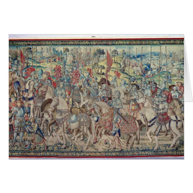 Rassemblant les cavaliers, de la tapisserie de (Devant horizontal)