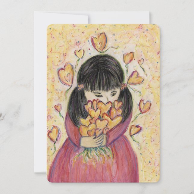 Rassembler les coeurs d'amour Invitations colorées (Devant)