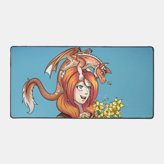 Rassembler les fleurs avec un dragon (Recto)