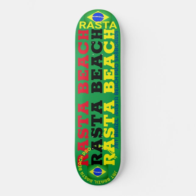 RASTA BEACH JMT BRAZIL 8 Pont de Skateboard 1/4" (Recto)