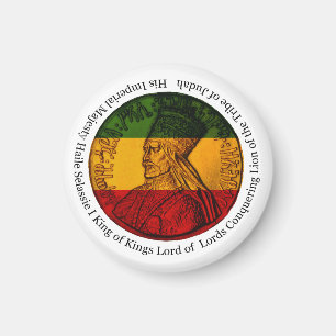 Rasta Conquérant Lion de Juda Sa Majesté Magnet