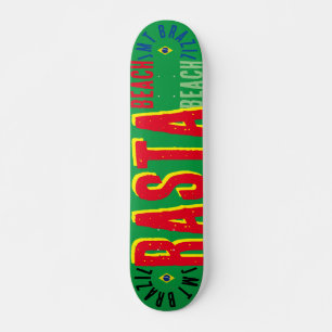 RASTA JMT BRÉSIL Planche de Skateboard 7 3/4"