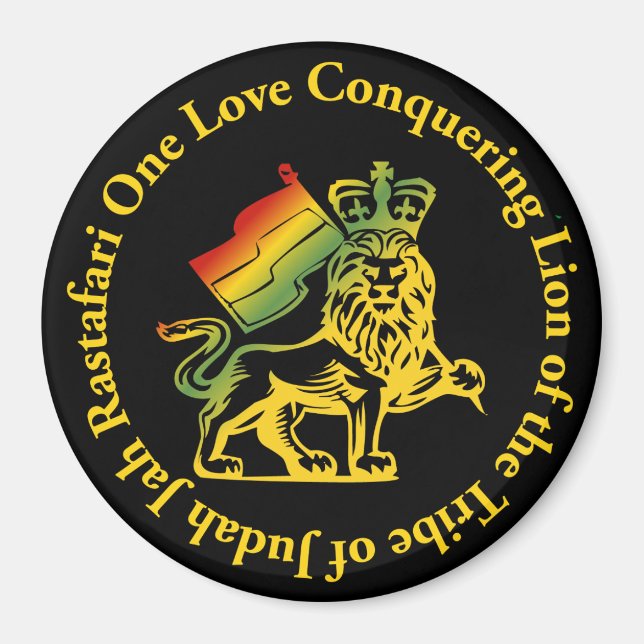 Rasta Lion de Juda Magnet (Devant)
