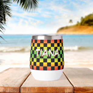Rasta Ombre rouge jaune vert À damiers Monogramme