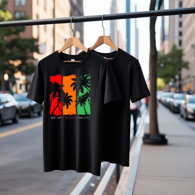 Rasta Palm Beach Vibes Graphic T-Shirt (Créateur téléchargé)