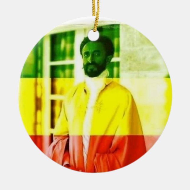 RASTAFARI !!! ORNEMENT HAILE SELASSIE I  (Devant)
