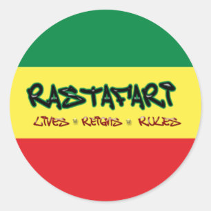 Rastafari vie règne règles autocollant