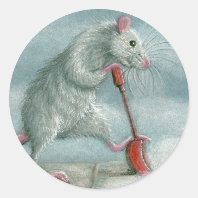 Rat à chausser des autocollants à neige (Devant)