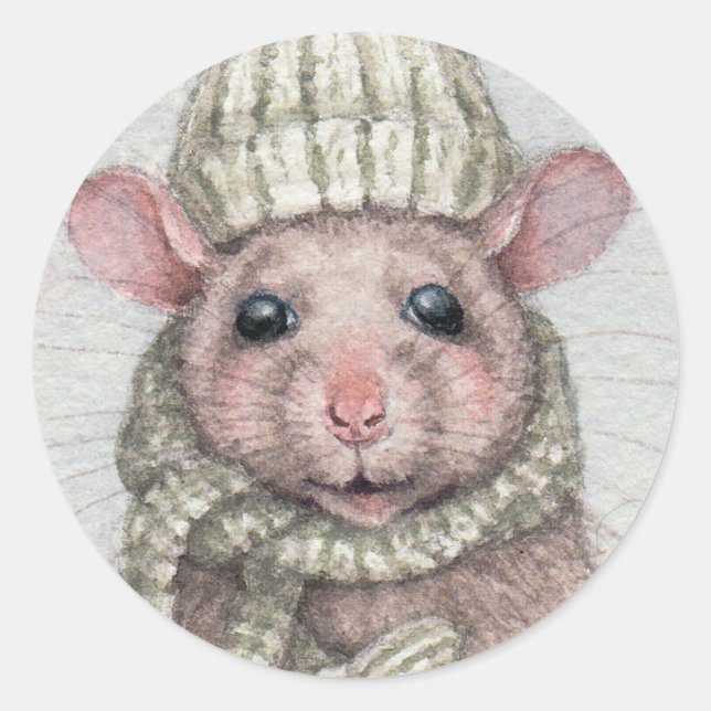 Rat avec autocollant casquette et foulard par KMCo (Devant)