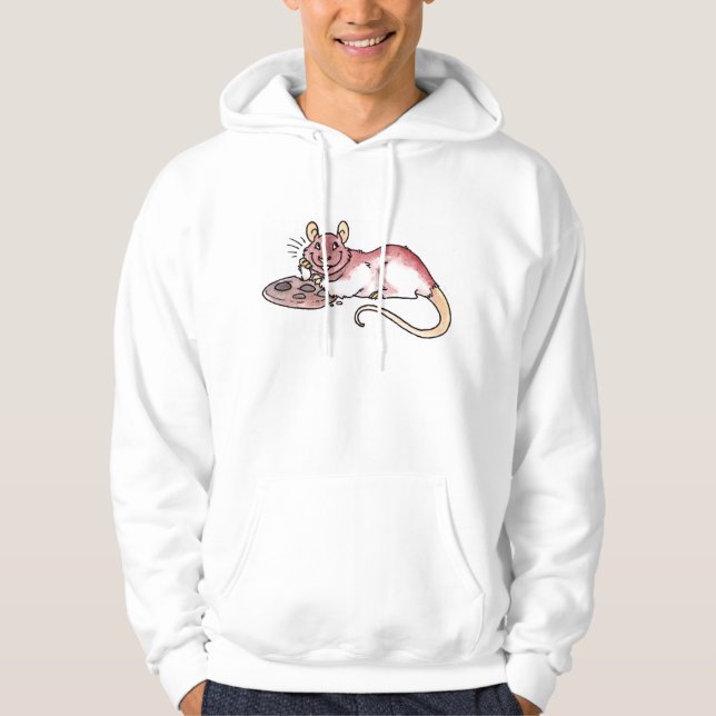 Rat avec un sweat - shirt à capuche de biscuit (Devant)
