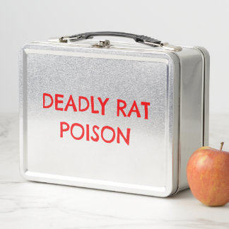Rat Mortel Poison Drôle Horreur Métal Lunchbox