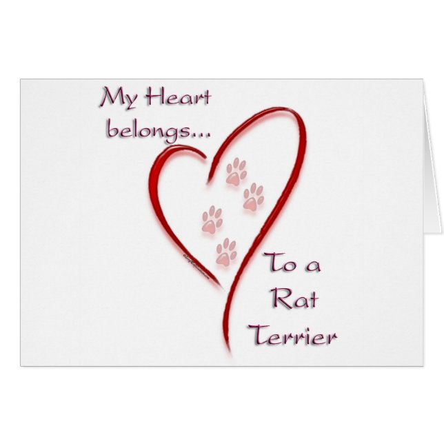 Rat Terrier Coeur Appartient (Devant horizontal)