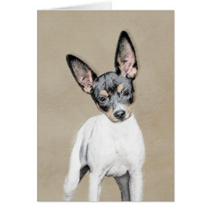 Rat Terrier Painting - Cute Original Dog Art