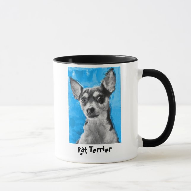 Rat terrier, tasse moderne d'art de chien (Droite)