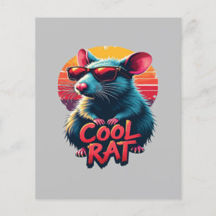 Raton cool avec lunettes de soleil design rétro co
