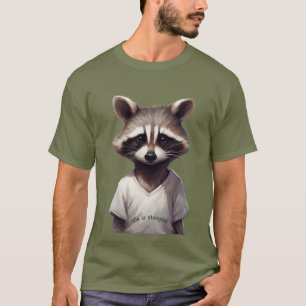 Raton laveur fantaisiste en t-shirt drôle T-shirt