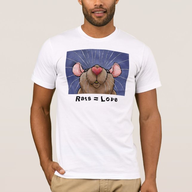 Rats = T-shirt de rat d'amour (Devant)