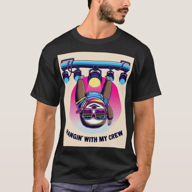 Rave Sloth - Lumières T-Shirt (Devant)
