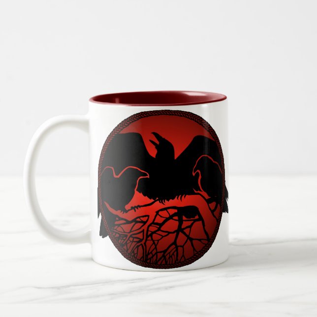 Raven Art Mug Wild Bird Crow Cup Raven Mug (Gauche)