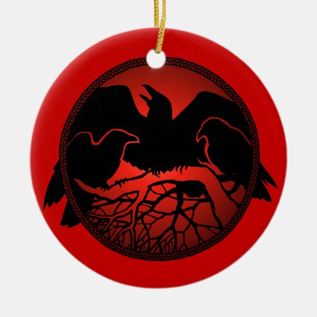 Raven Art Ornament Black Crow Décorations Cadeaux (Devant)