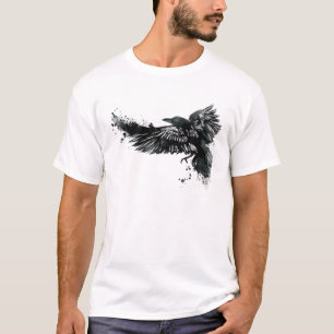 Raven Crow Bird Raven Tee Tattoo Shirt Art T-shirt