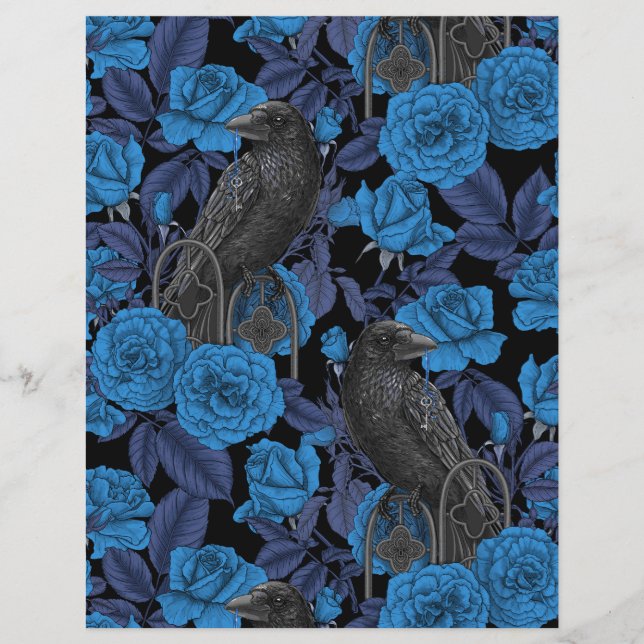 Ravins et roses bleus (Devant)