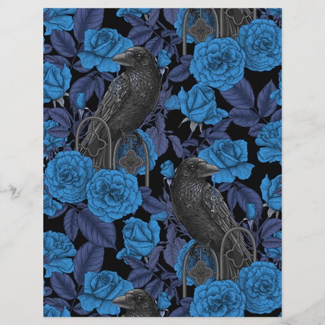 Ravins et roses bleus (Devant)