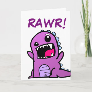 Rawr ! Carte d'anniversaire Dinosaur