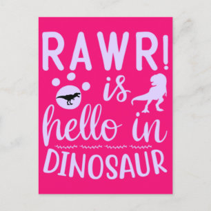 Rawr ! Est Bonjour dans Dinosaur Carte Postale