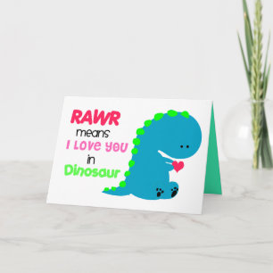 RAWR signifie que je vous aime dans la carte Dinos