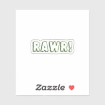 Rawr ! Sticker à bouteille d'eau