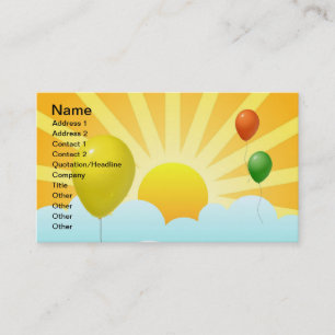 Ray of Sunshine Modern et Carte de visite des ball