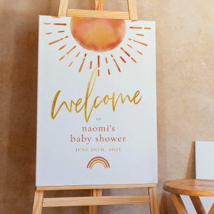 Ray of Sunshine Rainbow Baby shower Affiche de bie