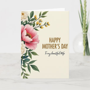 Rayé jusqu'à ma femme carte florale