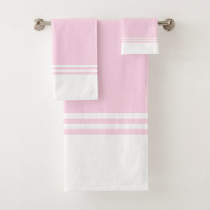 Rayé simple de rose et blanc