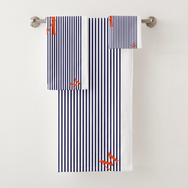 Rayé vertical chic marine et blanc  (En situation)
