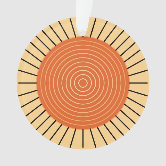 Rayon de soleil géométrique moderne - mandarine (devant)