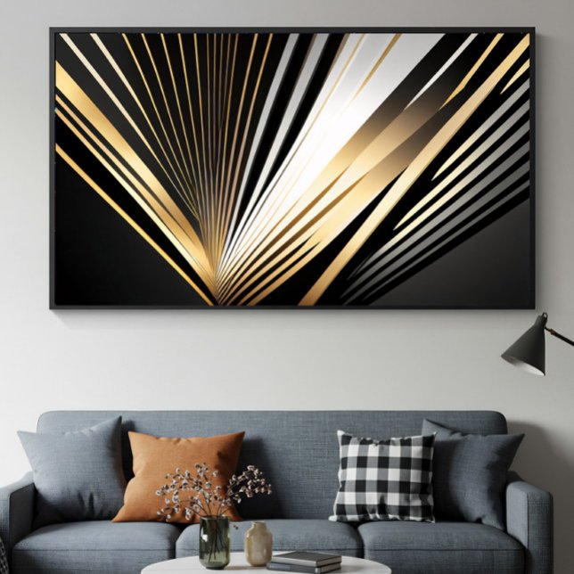Rayonnement Art Déco Doré (Créateur téléchargé)
