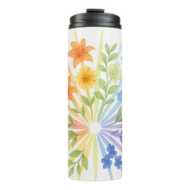 Rayonnement Fleurissant – Bouteille d'Eau avec Flu (Devant)