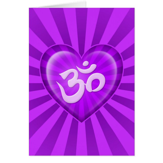 Rayons de pourpre de l'OM de coeur d'amour de yoga (Devant)