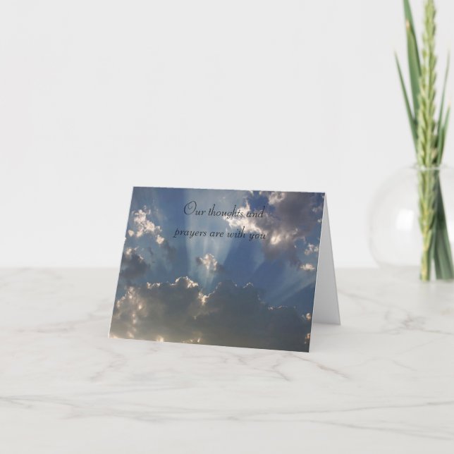 Rayons de Sun par la carte de voeux de sympathie (Devant)