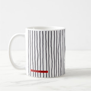 Rayure ivre - verticale. blanc - tasse