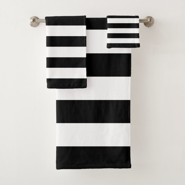 Rayure moderne noir et blanc (En situation)
