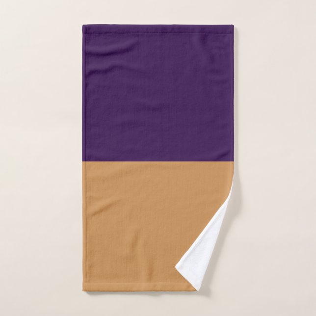 Rayure or et violet royal (Serviette à main)