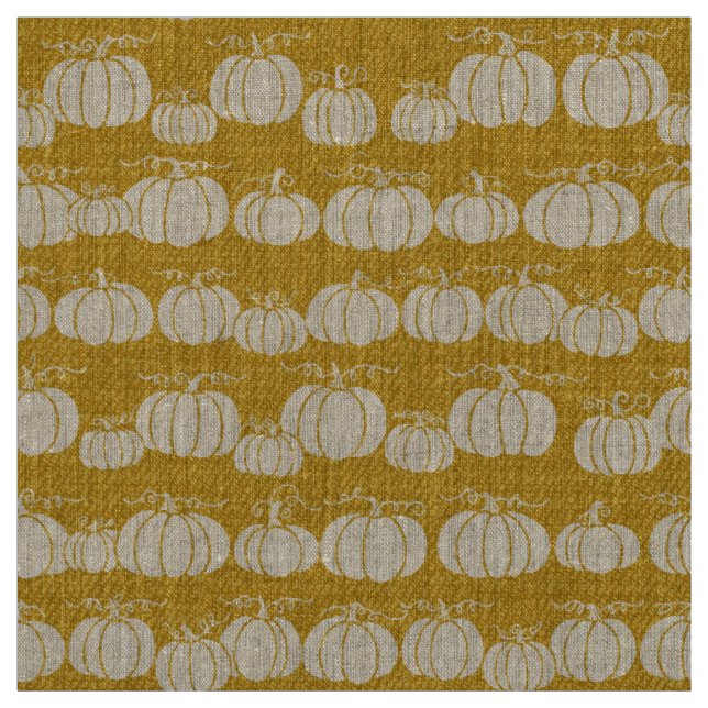 Rayure Pumpkin Pathe - Tissu Or Écru (Échantillon)
