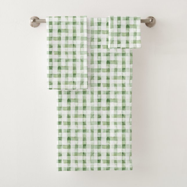 Rayures à carreaux verts blancs (En situation)
