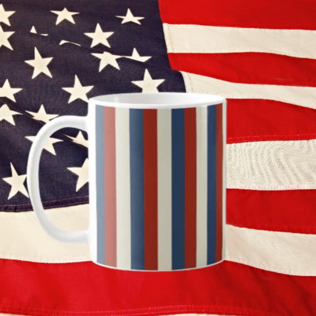 Rayures Americana – Tasse patriotique classique (Créateur téléchargé)