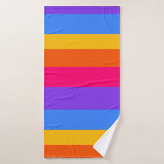 Rayures arc-en-ciel (Serviette de bain)