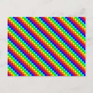 Rayures arc-en-ciel - Carte postale