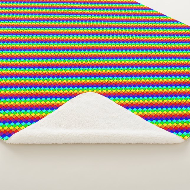 Rayures Arc-en-ciel - Couverture Sherpa (3/4)
